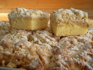 If you are looking for an Old Fashioned Crumb Cake, You have found it!  We start with a moist all butter pound cake on the bottom and add a thick layer of Extra Large Delicious Crumbs on top!  This item is one of our top sellers.  Available in 2 sizes- 12 piece cake and 24 piece cake.  Crumb Cake can be frozen.