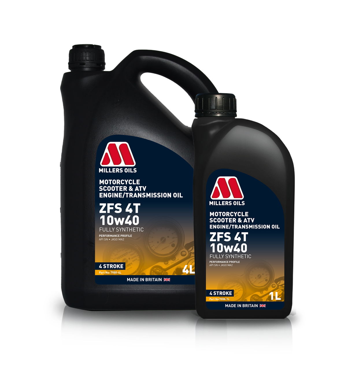 Millers Oils ZFS 10w40 Fully Synthetic Engine Oil for Motorcycles
