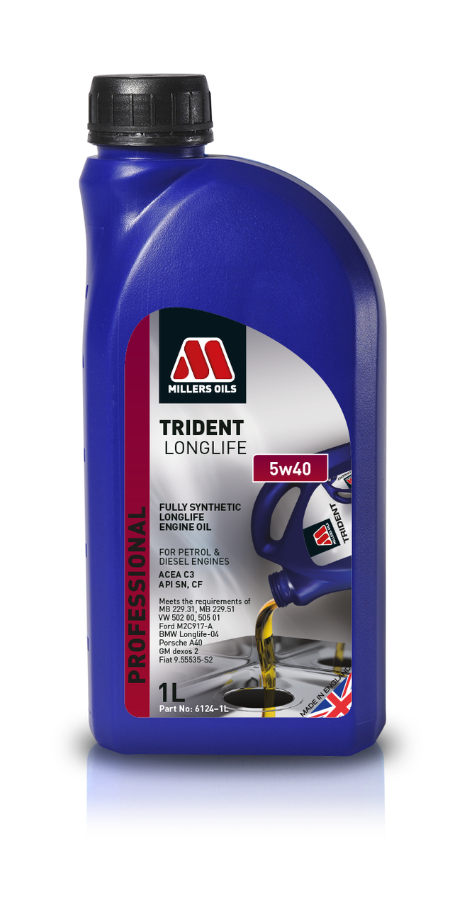 Aceite Motor MILLER´S Trident Professional C3 5w40 Formato 5