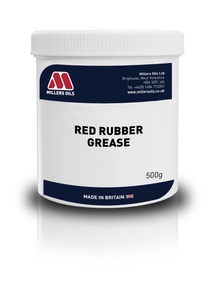 vegetable oil thickened grease with Pyrogenic Silica. Red in appearance.