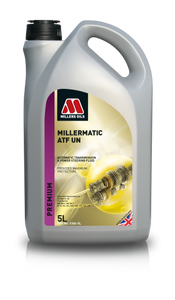 Millers Oils MILLERMATIC ATF UN 5386. Selected high quality solvent refined base stocks with performance additives. Millers Oils MILLERMATIC ATF UN 5386. Selected high quality solvent refined base stocks with performance additives.