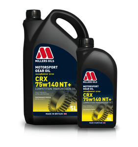 Millers Oils CRX 75w140 NT+ | Competition heavy duty fully synthetic transmission oil for highly stressed applications with friction modifiers for limited slip differentials. Millers Oils CRX 75w140 NT+ | Competition heavy duty fully synthetic transmission oil for highly stressed applications with friction modifiers for limited slip differentials.