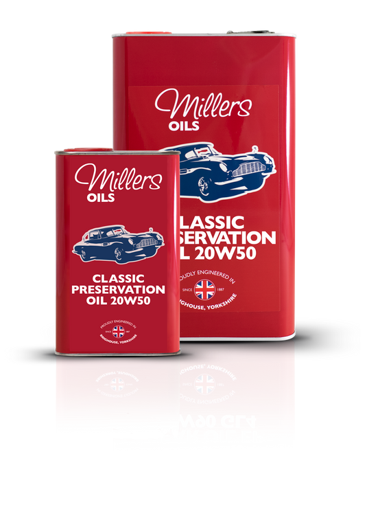 A dual purpose SAE 20w50 mineral preservation oil for storage and limited running of engines. Specifically engineered to provide both rust and corrosion protection for petrol and diesel engines. Primarily for engines, but can be used for transmissions. Suitable for vintage, classic, motor sport or industrial applications.
