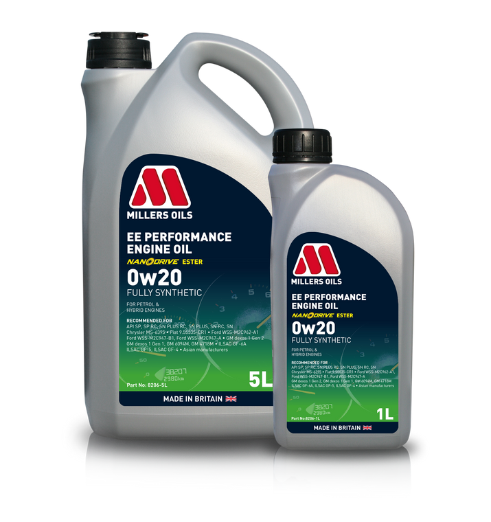 A performance engine oil featuring NANODRIVE low friction technology for vehicles requiring a 0w20 viscosity, covering a wide range of European and Asian manufacturers.
