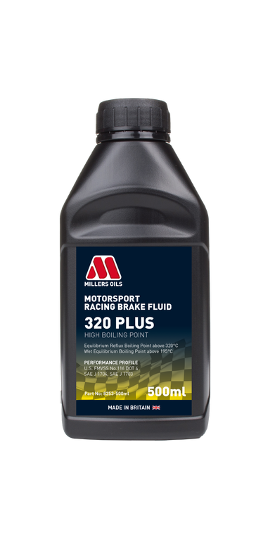 Extra high boiling point (above 310°C) brake fluid exceeding the requirements of SAE J1703, SAE J1704 and FMVSS 116 DOT 4 for use in competition braking systems.