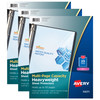 Clear Heavyweight Multi-Page Capacity Sheet Protectors, Holds 8-1/2" x 11" Sheets, Top Load, 25 Per Pack, 3 Packs - AVE74171-3