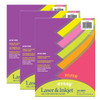 Hyper Multi-Purpose Paper, 5 Assorted Colors, 20 lb., 8-1/2" x 11", 100 Sheets Per Pack, 3 Packs - PAC101155-3