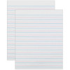 Sulphite Handwriting Paper, Dotted Midline, Grade 2, 1/2" x 1/4" x 1/4" Ruled Short, 8" x 10-1/2", 500 Sheets Per Pack, 2 Packs - PACZP2413-2