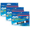 Low Odor Dry Erase Markers, Bullet Tip, Assorted Colors, 4 Per Pack, 3 Packs - SAN82074-3