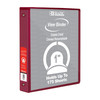 3-Ring View Binder with 2 Pockets, 1", Burgundy, Pack of 6