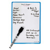 Magnetic Mini Dry Erase Boards, 6-1/4" x 9", Marker w/Eraser and 1 Magnet, Blue Frame, Pack of 12