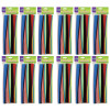 Jumbo Stems, Assorted, 12" x 6 mm, 100 Pieces Per Pack, 12 Packs