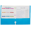 2-Pocket Laminated Paper Portfolio with 3-Hole Punch, Assorted, Pack of 18