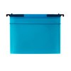 Expanding File Folder, 13-Pocket, Hanging Tabs, Bright Blue, Pack of 3