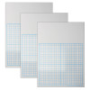 1/2" Graph Dry Erase Board, 11" x 16" Single, Pack of 3