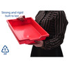 Shallow F1 Tray, Flame Red, 12.3" x 16.8" x 3", Heavy Duty School, Industrial & Utility Bins, Pack of 8