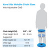 Kids Adjustable Tall Wobble Chair 16.5-24" Blue