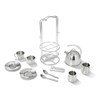 Stainless Steel Tea Set and Storage Stand, 11 Pieces Stainless Steel Tea Set and Storage Stand, 11 Pieces
