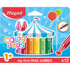 Color'Peps My First Jumbo Triangular Wax Crayons, 12 Per Pack, 6 Packs
