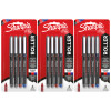 Rollerball Pen, Needle Point (0.5mm), Assorted, 4 Per Pack, 3 Packs