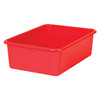 Red Large Plastic Storage Bin, Pack of 3