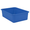 Blue Large Plastic Storage Bin, Pack of 3