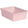 Blush Large Plastic Storage Bin, Pack of 3 Blush Large Plastic Storage Bin, Pack of 3