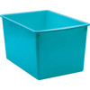 Plastic Multi-Purpose Bin, Teal, Pack of 6