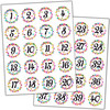 Confetti Numbers Stickers, 120 Per Pack, 6 Packs