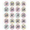 Confetti Numbers Stickers, 120 Per Pack, 6 Packs