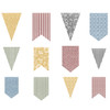 Classroom Cottage Pennants Accents - Assorted Sizes, 60 Per Pack, 3 Packs