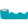 Teal Scalloped Rolled Border Trim, 50 Feet Per Roll, Pack of 3