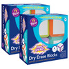 Dry Erase Blocks, Assorted Colors, 3" x 3", 4 Blocks Per Set, 2 Sets