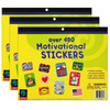 Jumbo Motivational Sticker Book, 480 Stickers Per Book, Pack of 3