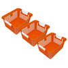Tattle Book Basket, Orange, Pack of 3