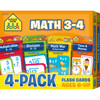 Math 3-4 Flash Card, 4-Pack