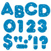 Blue Sparkle 4" Casual UC Ready Letters, 6 Packs
