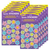 Flower Power Sparkle Stickers-Large, 40 Per Pack, 12 Packs - T-63308BN