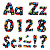 Neon Dots 4" Playful Combo Ready Letters, 3 Packs - T-79754BN