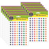 Colorful Paw Prints Mini Stickers, 3/8"Dia, 528 Per Pack, 12 Packs