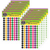 Colorful Circles Mini Stickers, 3/8" Diameter, 528 Per Pack, 12 Packs