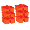 Orange Plastic Storage Caddy, Pack of 6