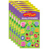 Friendly Flowers/Floral Mixed Shapes Stinky Stickers, 84 Per Pack, 6 Packs