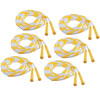 Plastic Segmented Jump Rope 8', Yellow & White, Pack of 6