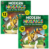 Dinosaurs Modern Mosaics Stick to the Numbers Activity Book, Pack of 2