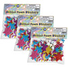 Glitter Foam Stickers - Stars - Multicolor, 168 Per Pack, 3 Packs