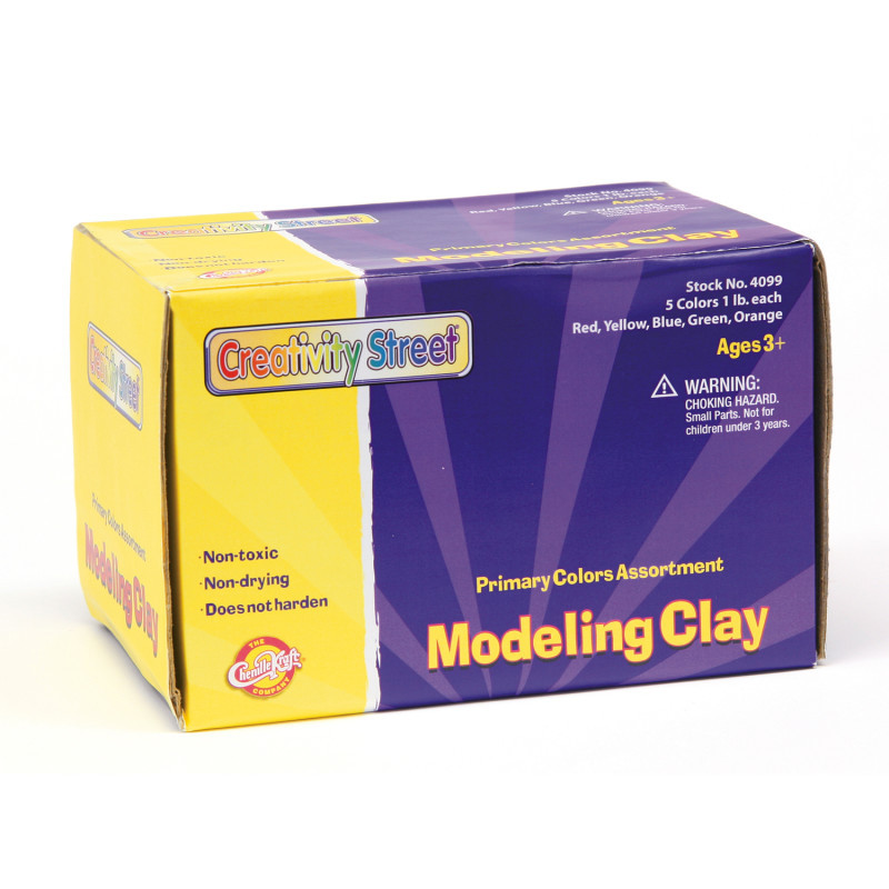 Assorted Modelling Clay Modeling Clay, 5 Primary Color Assortment, 5 sticks, 5 lbs. Total