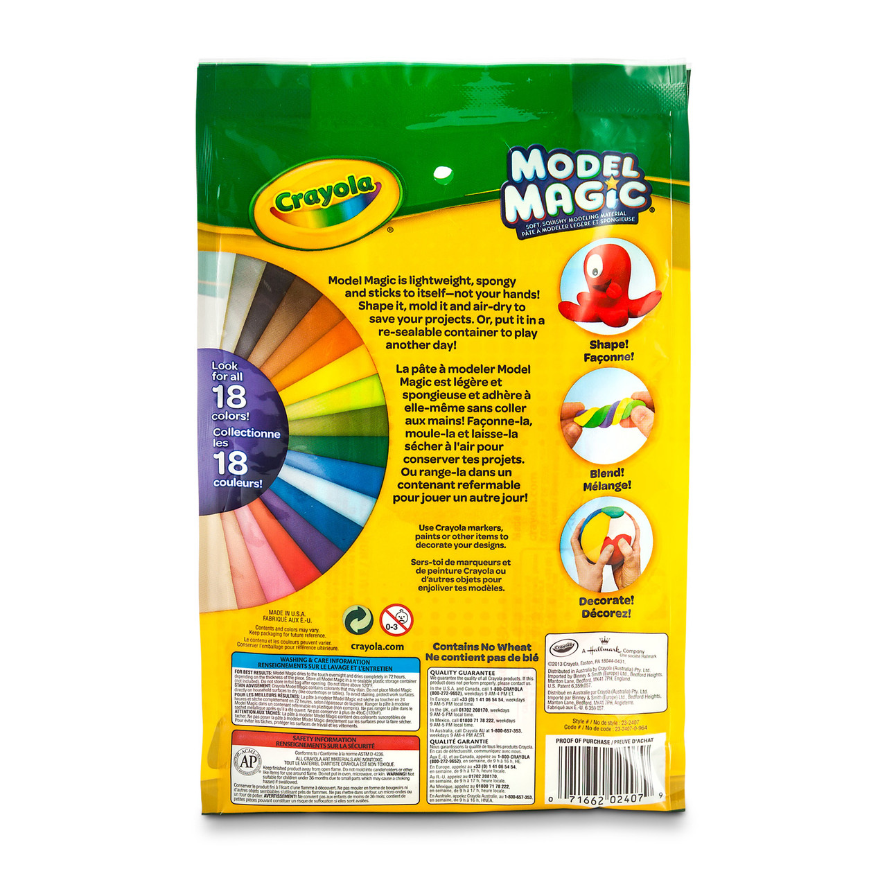 Crayola Model Magic Modeling Compound, White, 4 Oz. Per Pouch, Pack Of 6 in  the Craft Supplies department at