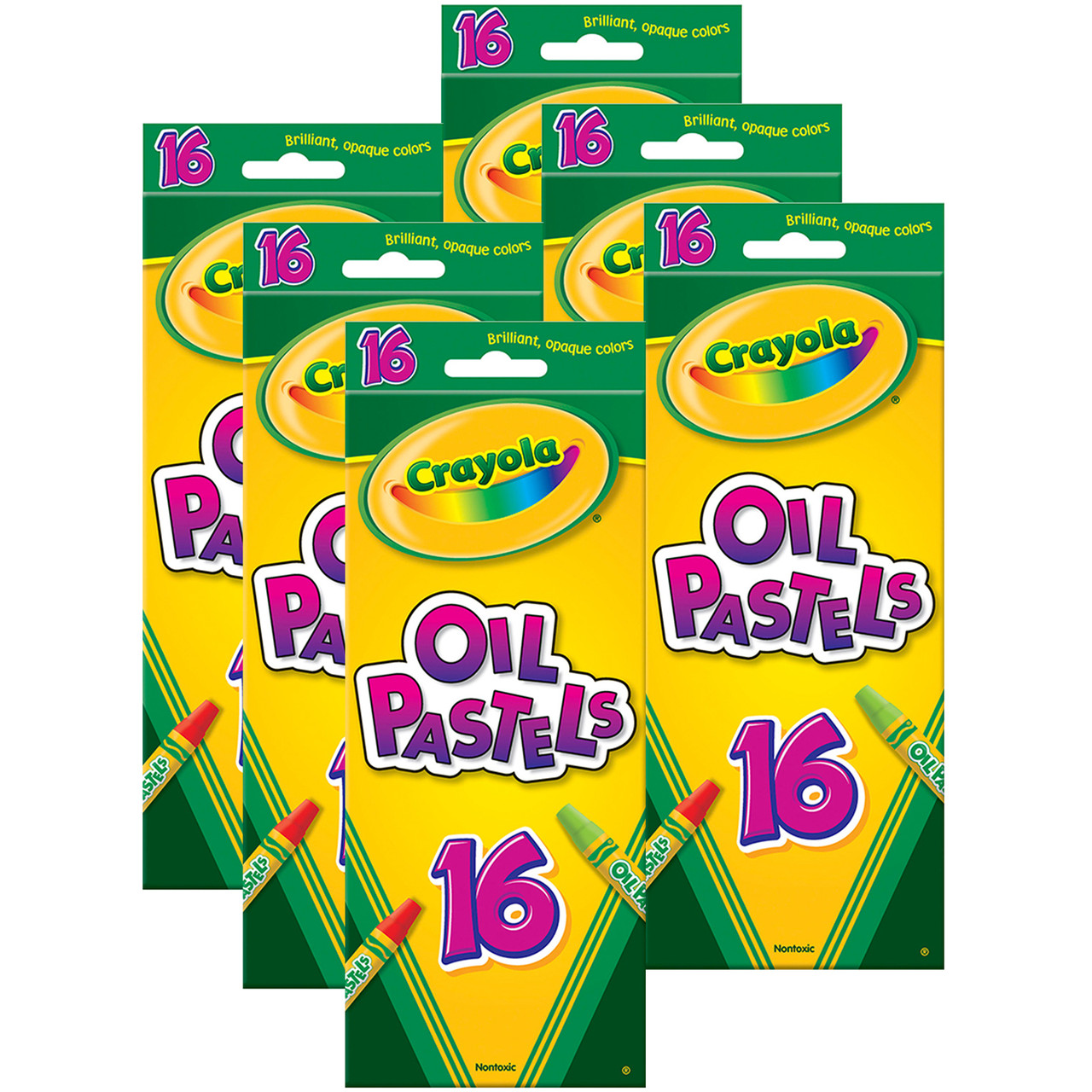 Oil Pastels, 16 Per Box, 6 Boxes BIN524616-6