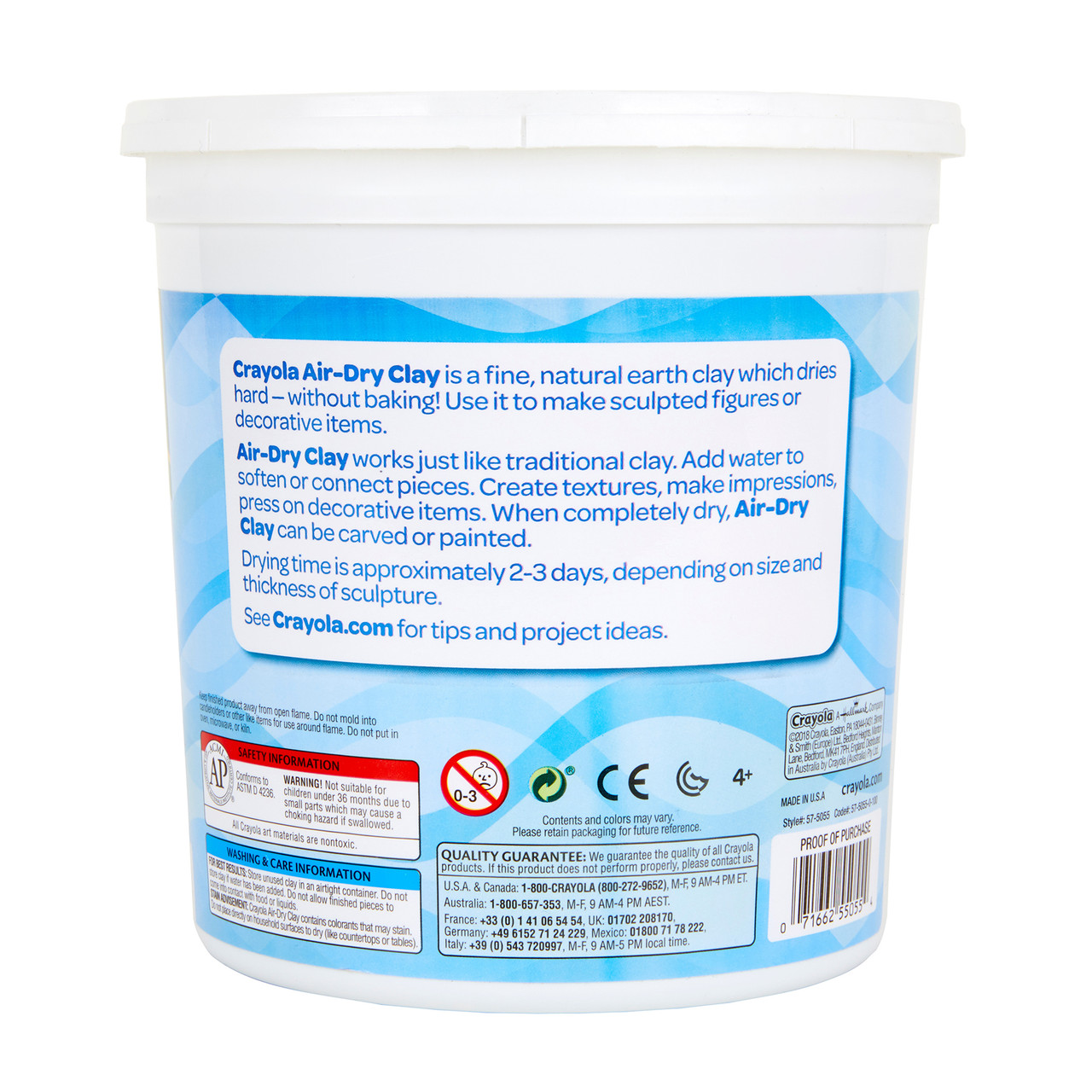 Air-Dry Clay, White, 5 lb Tub, Pack of 2 BIN575055-2  28.48 New